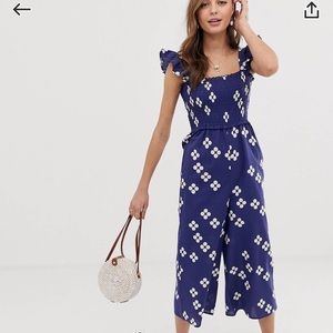 NWT ASOS Frill Sleeve Jumpsuit